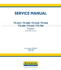 NH T9.435 T9.480 T9.530 T9.565 T9.600 T9.645 T 9700 Service Manual FAST UPS MAIL