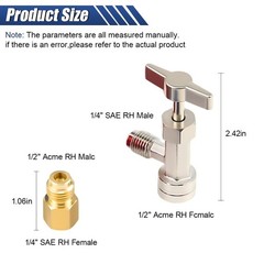 R134a Self-Sealing Can Tap, Refrigerant Can Opener with Tank Adapter for 1/4″