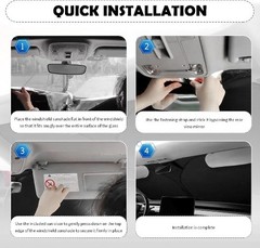 57.09×31.5 Inch Collapsible Car Windshield Sun Shade in 210T Titanium Silver Clo