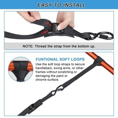 Cam Buckle tie Down Straps 6 Feet 1200lbs Break Strength, 4pcs Heavy Duty tie…
