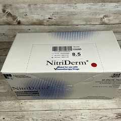 NitriDerm Nitrile Surgical Gloves Sterile 1 Case 200 Pair, Size: 8.5 Exp: 11/25