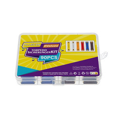 90Pcs Torpedo Fuse Kit 5A 8A 10A 16A 25A 40A Classic Car European Fuses Set