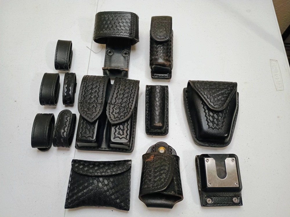 Duty Belt Accs. Flashlight Mace Double Mag Radios Key Cuff Glove Belt Keepers