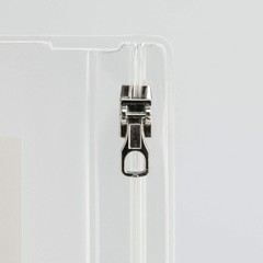 Clear Zip Closure Storage Binder Pocket for Office Supplies and Small Items