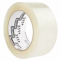 Scotch 311+ Carton Sealing Tape, 48 Mm W, 100 M L, 2 Mil Thick, Clear, Standard