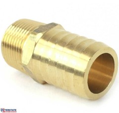 2-PACK! 1″ Barb x 3/4″ NPT Male Brass Hose Fitting, FM99-7 Interstate Pneumatics