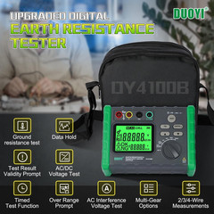 Earth Resistance Tester 0.03-2000 Ohm Meter,Upgraded Digital Earth Ground Resist