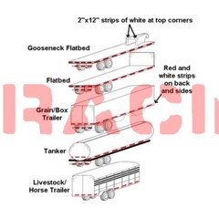 DOT-C2 Conspicuity Reflective Tape Strip 1 Foot Safety Warning Trailer RV