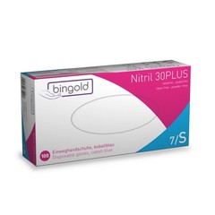 Bingold Disposable Gloves Nitrile 30PLUS, Cobalt Blue S Cardboard Cleaning Gloves