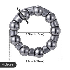 4Pcs 1/4 in X 9 Balls Bicycle Crank Ball Bearing Bottom Bracket Bearings