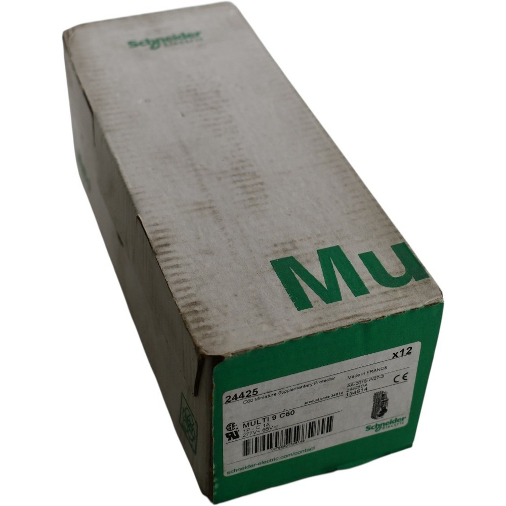 Pack of 12 NEW Schneider Electric 24425 Multi9 C60 1A 1 Pole 277V AC 65V DC Circ