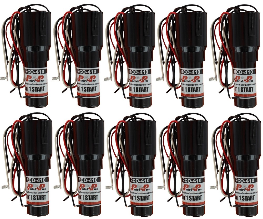 RCO410 3 in 1 Relay Hard Start Capacitor Kit Refrigerator 1/4-1/3 HP 115VAC 10x