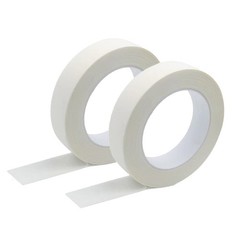 Beige White Masking Tape, 1 Inch x 55 Yards, 2 Rolls, Painters Tape for