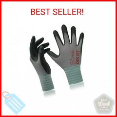 DEX FIT Nylon Work Gloves FN320, 3D Comfort Fit, Power Grip, Lightweight & Breat