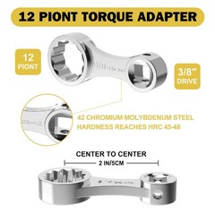 ANPUDS 12-Piece SAE 3/8″ Drive 12 Point Torque Adapter Set