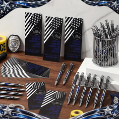 25 Sets Police Academy Graduation Gifts Writing Ballpoint Pen and Thank You Book