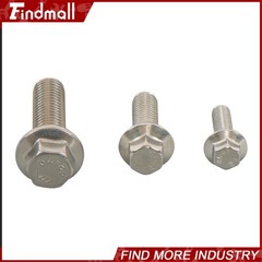 245PCS M6 M8 M10 Heavy Duty Flanged Bolts and Nuts Kit 304 Metric Hex Screws