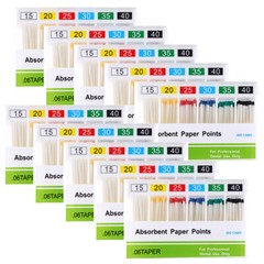 Dental Endo Absorbent Paper Points Color Coded Taper 02/.04/.06 #15-40