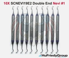 10X HU FRIEDY SCNEVI19E2 Double End Nevi #1 Dental Anterior Scaler #9 Handle