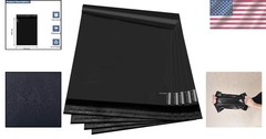 Eco-Friendly 100 Pack of 10″x13″ Black Poly Mailers – Self-Sealing Shipping Bags