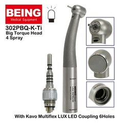 BEING Dental LED Fiber Optic High Speed Turbine Handpiece 302P 303P Fit KAVO NSK
