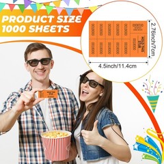 Kosiz 1000 Sheets Raffle Tickets 10 Bid Numbers Per Sheet Colored Raffle