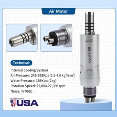 3 PCS Dental Low Speed Handpiece E-type Air Motor 4Hole Internal Spray fit KAVO
