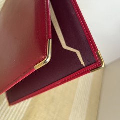 Apple Red Leather Business Portfolio Brass Corners by Hazel America’s Case Maker