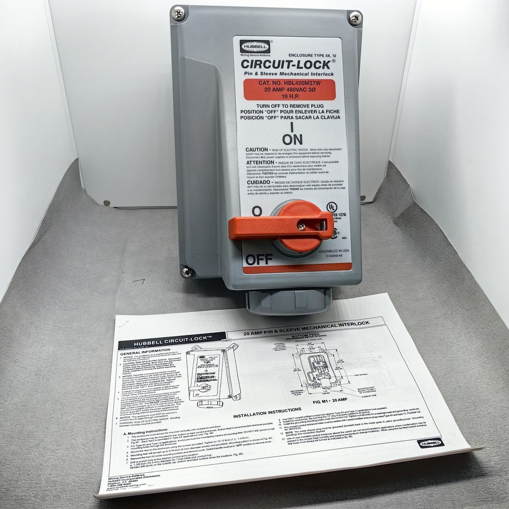 Hubbell HBL420MI7W Mechanical Interlock Device #CN
