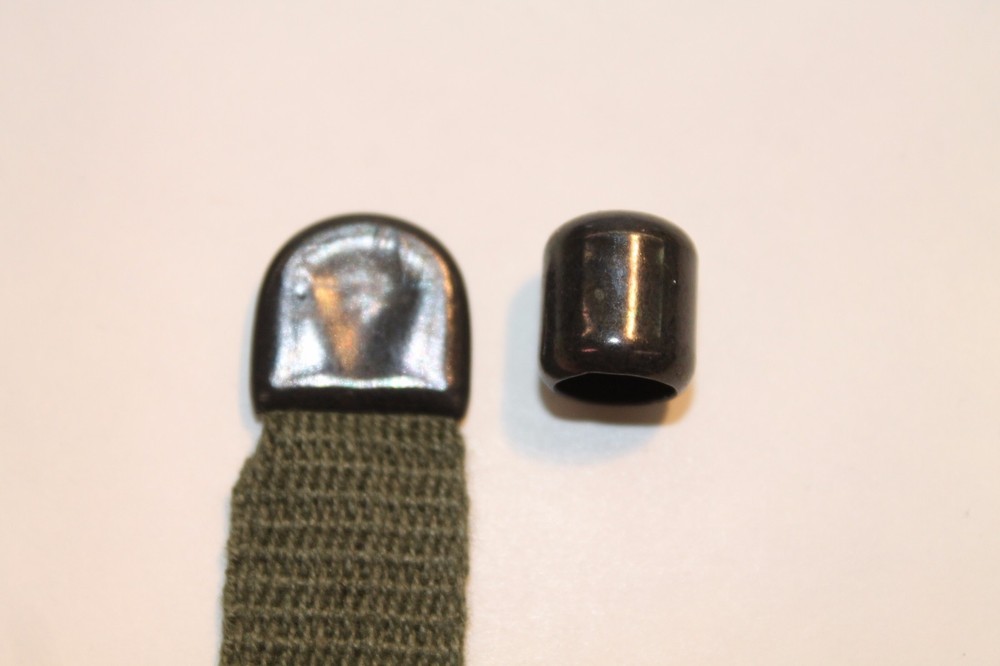 Military Web Strap End Tip, 5/8″ Mil-Spec Webbing Ball Tip, Black. Lot of 20
