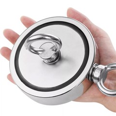 Fishing Magnet Kit Double Sided Pull Force Strong Neodymium + Rope + Carabiner