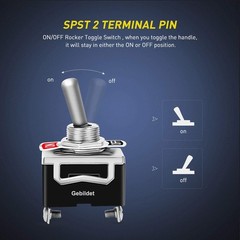 Universal Rocker Toggle Switch Waterproof Cap 10A/12VDC 2 Pin SPST 4 Pack