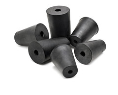 #00 Solid Rubber Stoppers Lab Tapered Plug Cork 1 Hole Fits 13/32″ to 19/32″ ID
