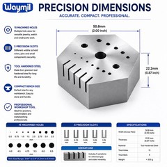 Hexagonal Staking Anvil 15 Holes & 5 Serrations Watch Riveting Watchmakers Tool