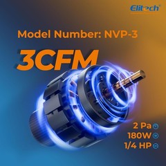 Elitech 4-in-1 HVAC Tool Kit with 3CFM Vacuum Pump, Gauge, Leak Detector, Scale