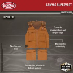 BUCKET BOSS 14-Pocket Canvas Tool Work Apron (Small/Medium)