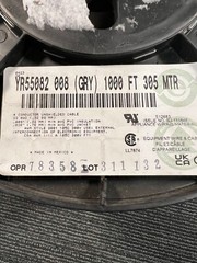 Wire Conductor Unshielded Cable 22 AWG YR55082 008 Gray 1000FT 305 MTR 4
