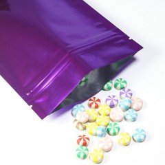 100/200/500 Glossy Purple Mylar Foil Smell Proof Resealable Zip Seal Lock Bags