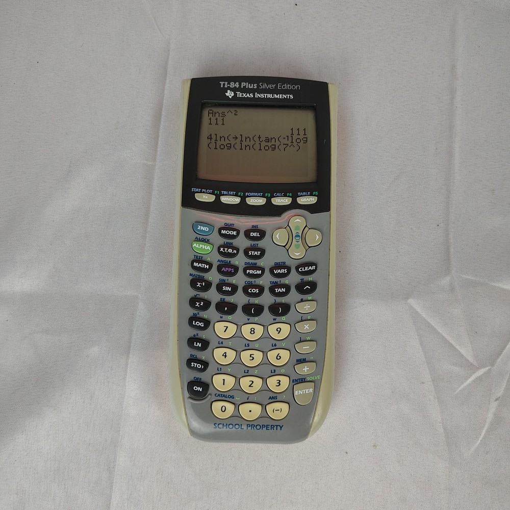 Texas Instruments TI-84 Plus Silver Edition Graphing Calculator Yellow Gray