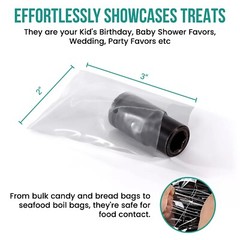 Multiple Sizes Clear Poly Bags 1.25-Mil Flat Open Top Plastic Packaging Packing