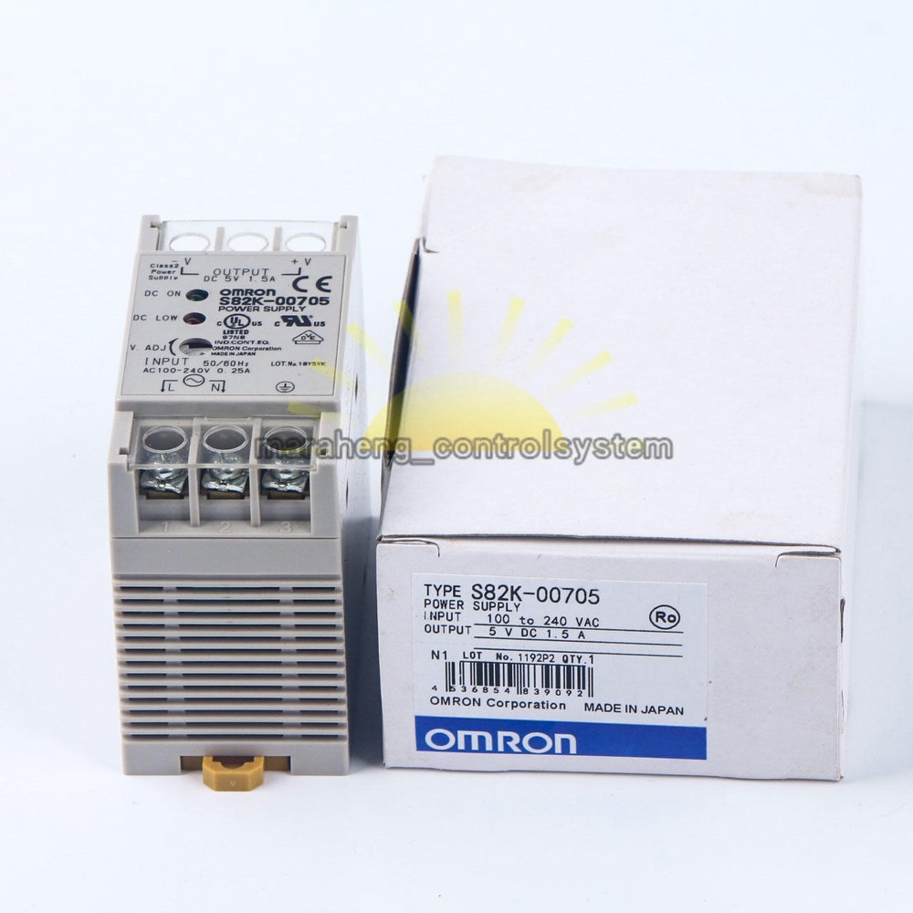 1piece OMRON S82K-00705 100-240VAC 5VDC 1.5A switching power supply New