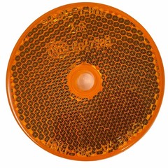 2x Amber Red Class A 2″ Round Reflector Center Mounting Hole Trailers Mail Box