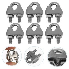 10 Pcs Stainless Steel Cable Clips Wire Rope Fastening Clamps Rigging
