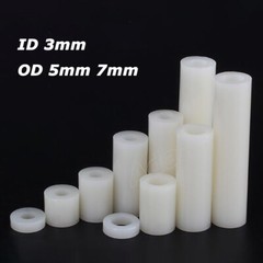 ABS Nylon Spacers Standoff ID 3mm / OD 5 7mm Plastic Round Washer Sleeving Tube