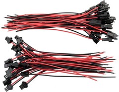 2-Pin For JST SM Plug Male+Female Connector 22 AWG 10CM Electrical Cable Wire