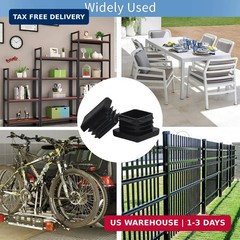 WZB 1 1×1 Square Tube End Cap Plastic Plugs 12 Pack, 1×1 1 Inch Square Tubing Pl