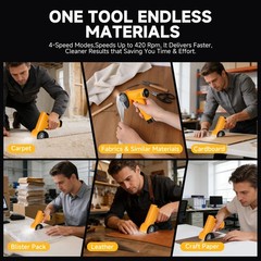 2026 Upgrade 4.2V Cordless Scissors, Cardboard Cutter with Display, 4-Speed S…