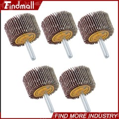 Findmall 5 Pack 1-1/2″x1″x1/4″ 60 Grit Aluminum Oxide Shank Mounted Flap Wheels