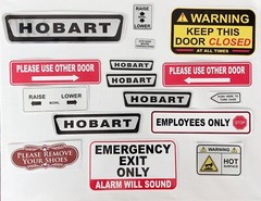 Hobart Label,X-Large Label,High Quality Metallic,Brand New, Free Shipping,3 pack