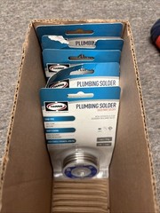 (5) PLUMBING SOLDER Silver Bearing Solid Wire Solder 3 oz #327790 NEW